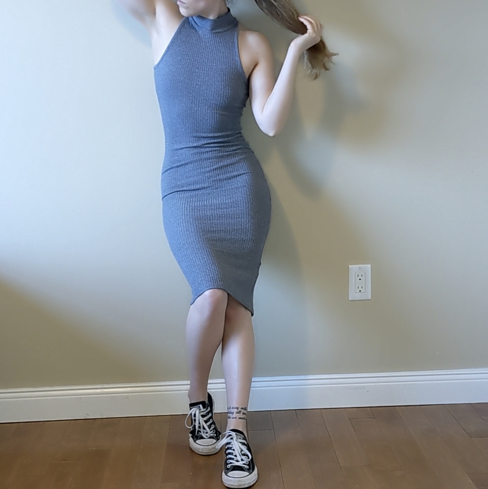 'Revamped by Sirens' Grey Maxi Dress